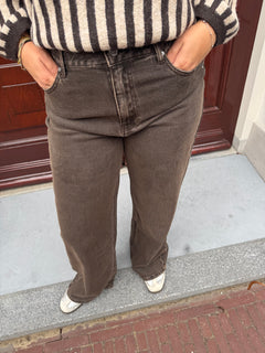 NORA WIDE LEG JEANS BROWN