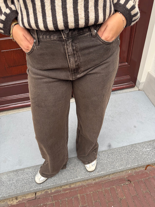 NORA WIDE LEG JEANS BROWN