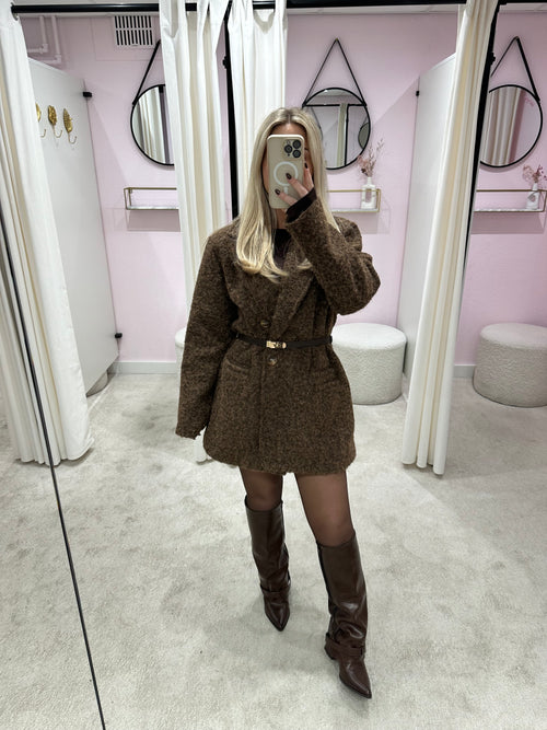 WOOL BLAZER BROWN