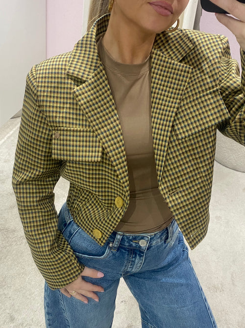 FERGIE SHORT BLOCKED JACKET GREEN