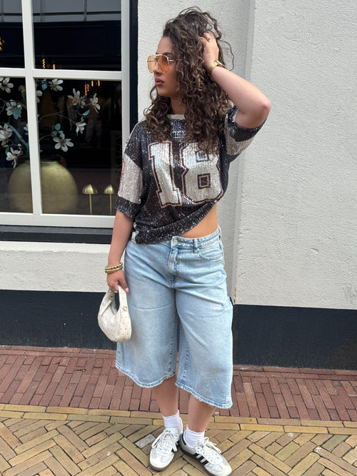 GLITTER BASEBALL TEE