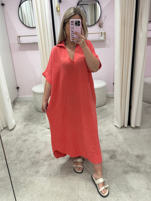 ZELIAH MOUSSELINE DRESS PEACH