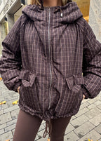 RHINESTONE BOMBER BROWN