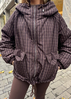 RHINESTONE BOMBER BROWN