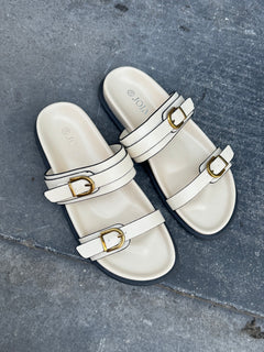 FAUVE SUMMER SLIDES ECRU