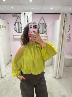 FELINE BLOUSE GREEN