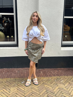 LE PAILLETTES SKORT GREEN