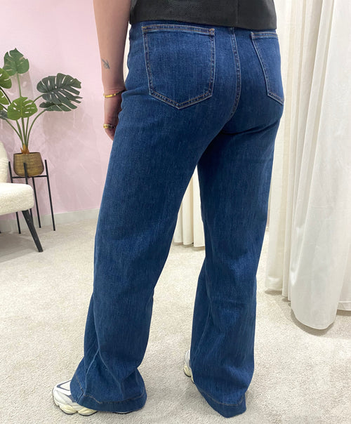 HARPER WIDE LEG JEANS DARKBLUE