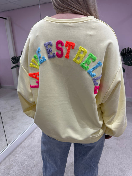 LA VIE EST BELLE SWEATER YELLOW