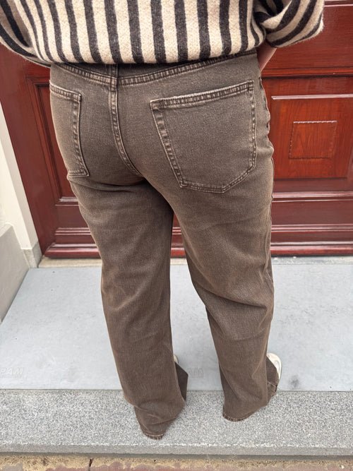 NORA WIDE LEG JEANS BROWN