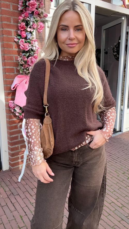 MILA ALPACA KNIT BROWN