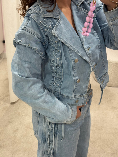 BRAIDED DENIM JACKET