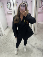 MADDIE OVERLAY BLAZER BLACK