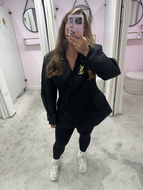 MADDIE OVERLAY BLAZER BLACK