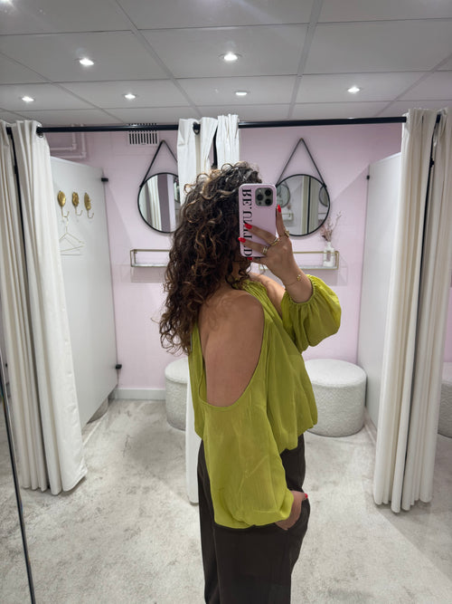 FELINE BLOUSE GREEN