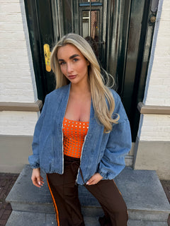 DENIM BOMBER