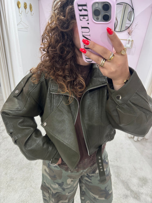 ZAYA PU JACKET GREEN