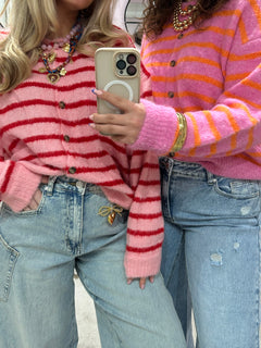 HAPPY STRIPED VEST ORANGE