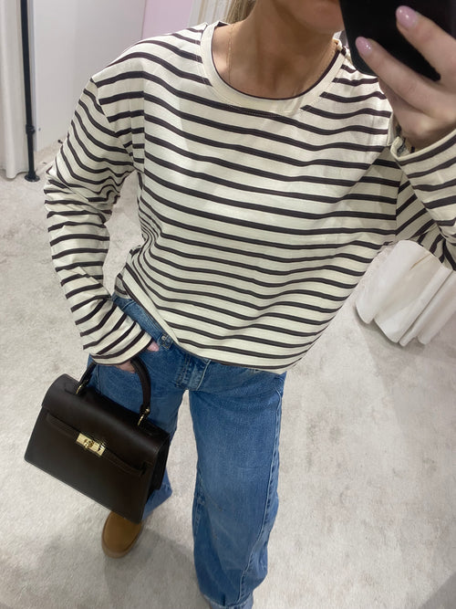 STRIPED LONGSLEEVE CRÉME