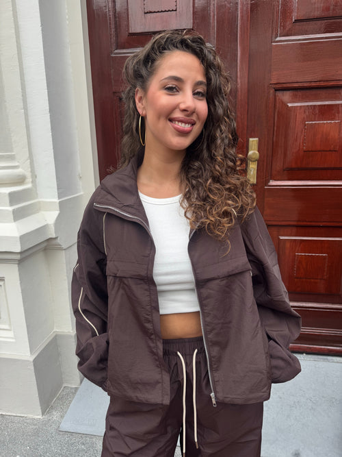 TRACK JACKET BROWN