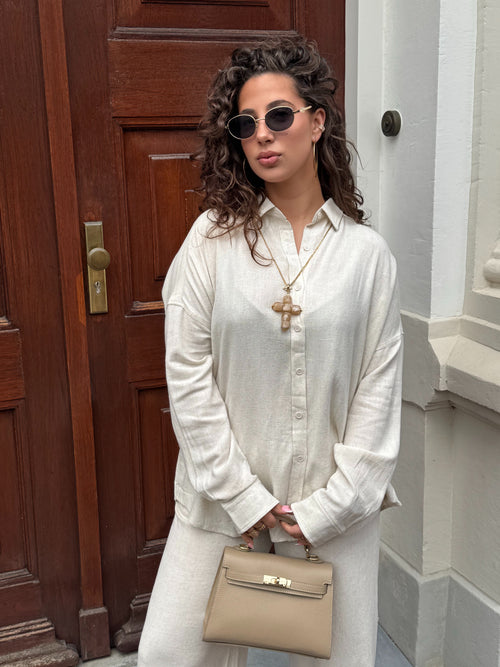 JET LINNEN BLOUSE BEIGE