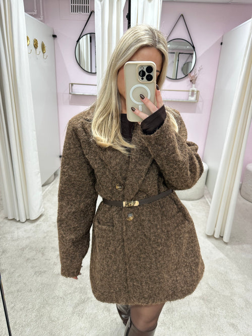 WOOL BLAZER BROWN