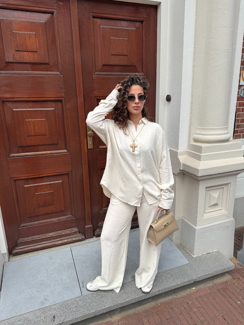 JET LINNEN BLOUSE BEIGE