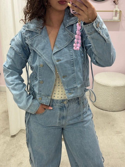 BRAIDED DENIM JACKET