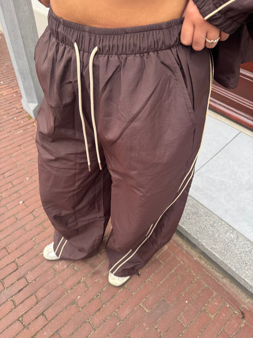 TRACK PANT BROWN