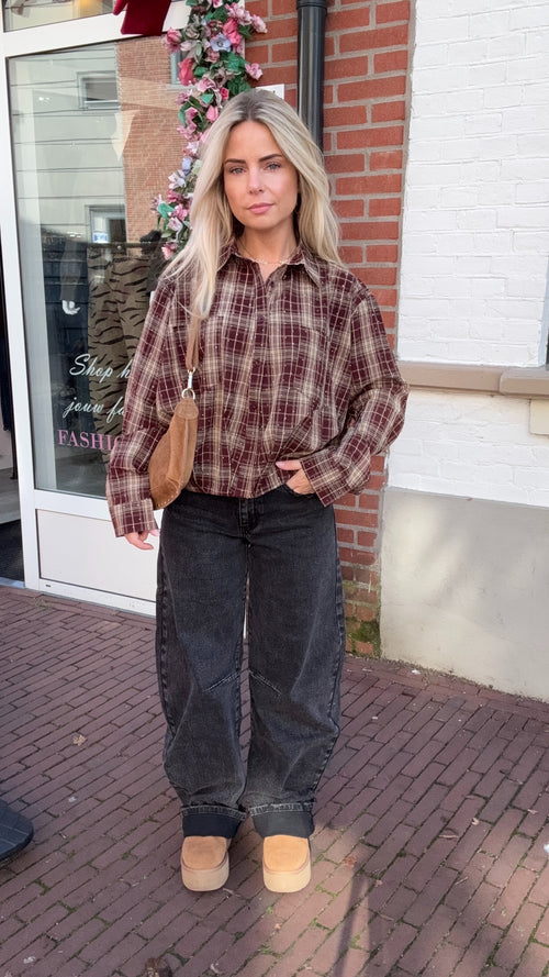 BERLINDA STRASS BLOUSE BORDEAUX