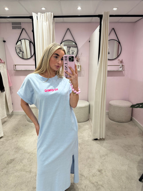 ICONIC TEE DRESS BLUE