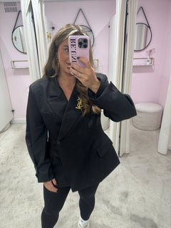 MADDIE OVERLAY BLAZER BLACK