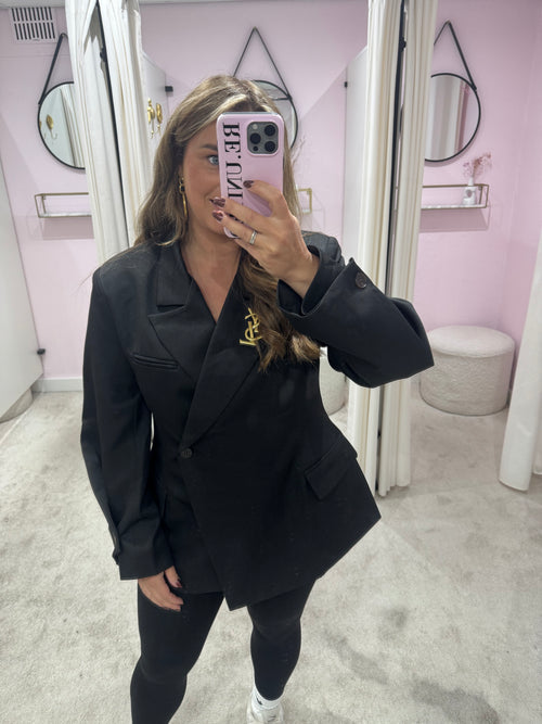 MADDIE OVERLAY BLAZER BLACK