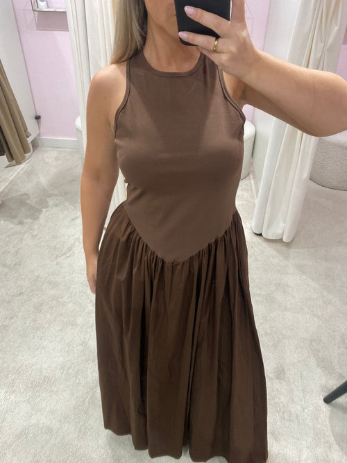 JOA DRESS DARK BROWN