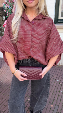 STATEMENT BLOUSE BORDEAUX
