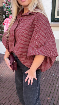 STATEMENT BLOUSE BORDEAUX