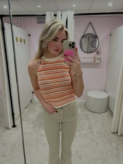 BEACH VIBE TOP ORANGE