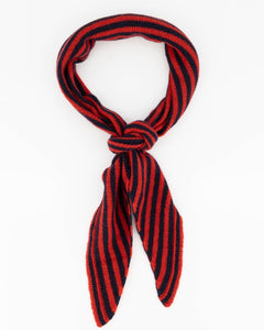KAIA STRIPE SCARF RED/ DARK BLUE