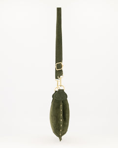 MONICA SUEDE BAG DARK GREEN